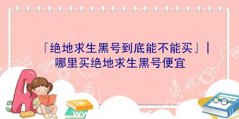 「绝地求生黑号到底能不能买」|哪里买绝地求生黑号便宜